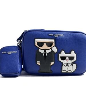 Karl Lagerfeld Blue Messenger Bag Set